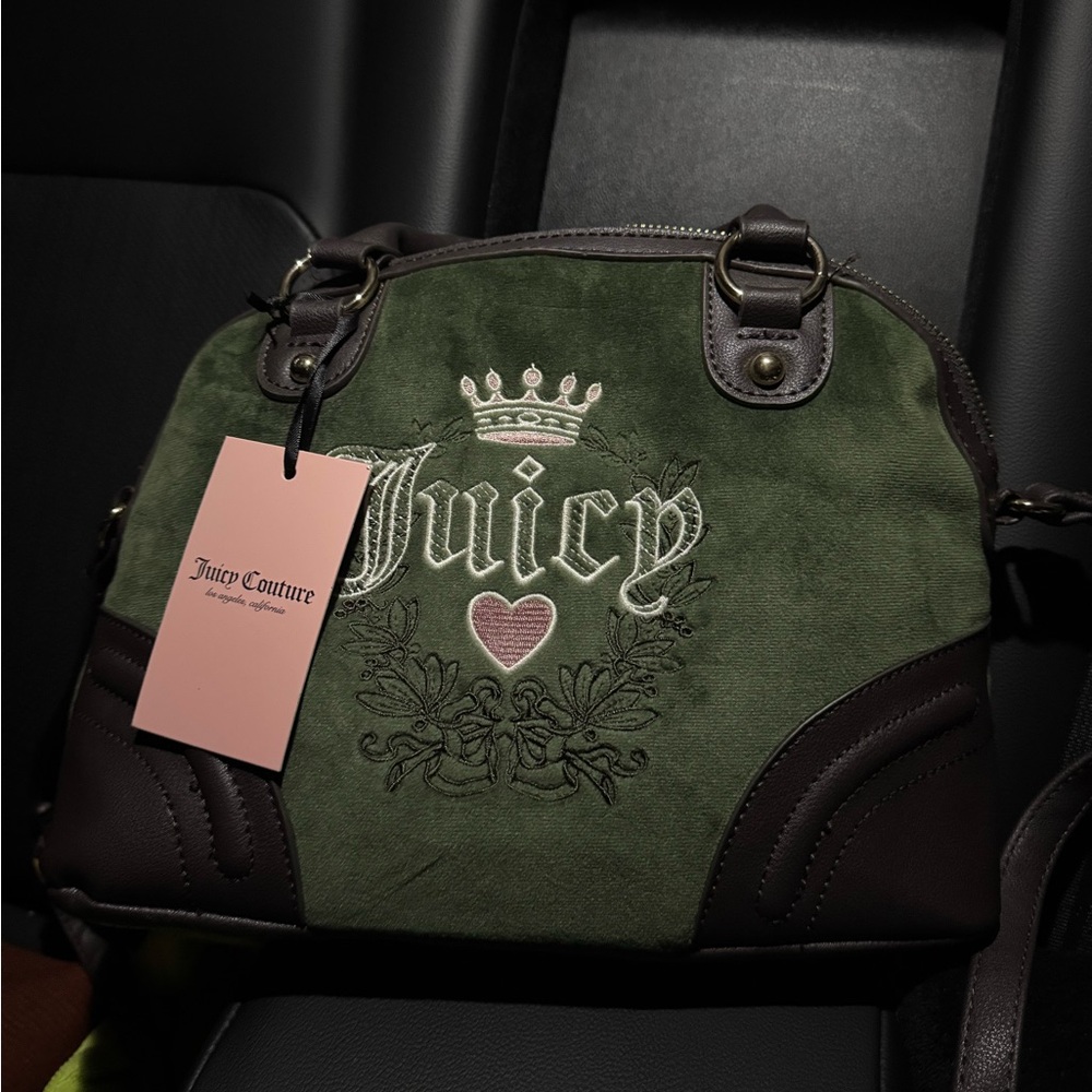 Green Velour juicy bag BRAND NEW